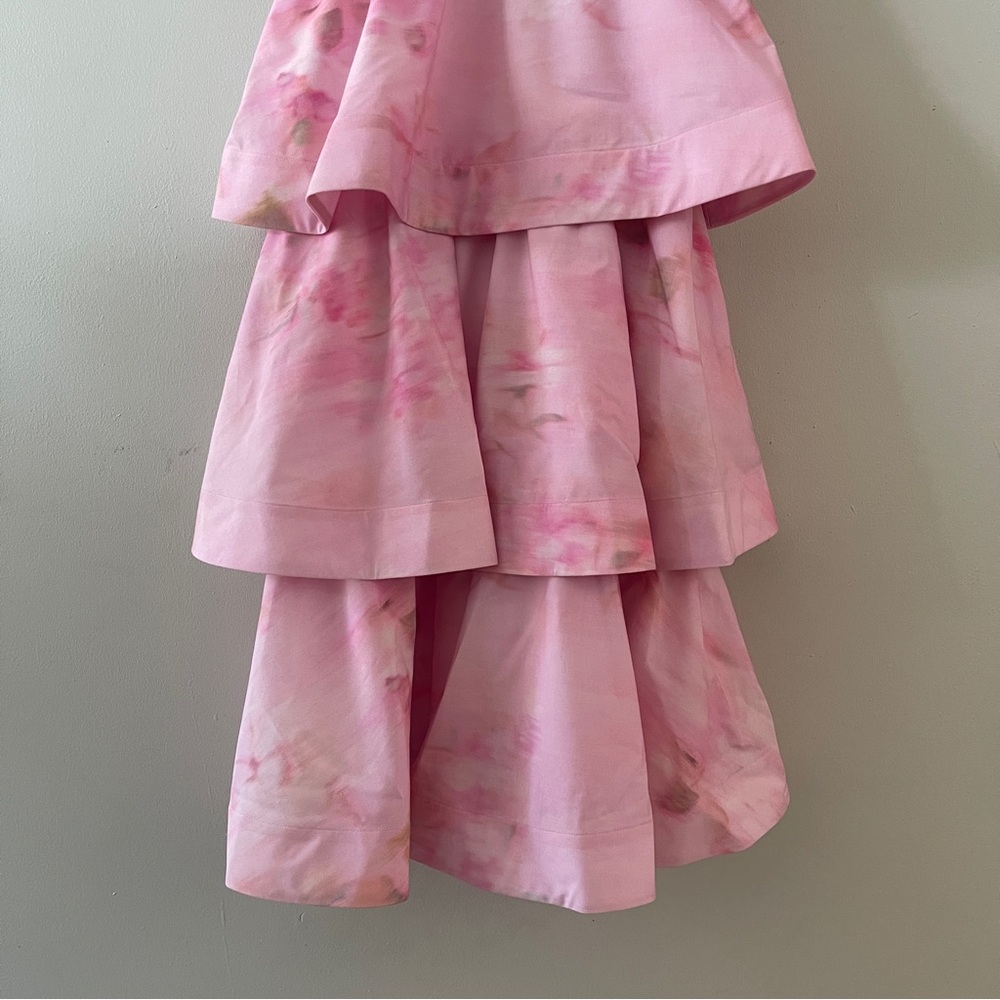 Gianni Bini Pink Ruffle Midi Formal Dress - Picture 12 of 16